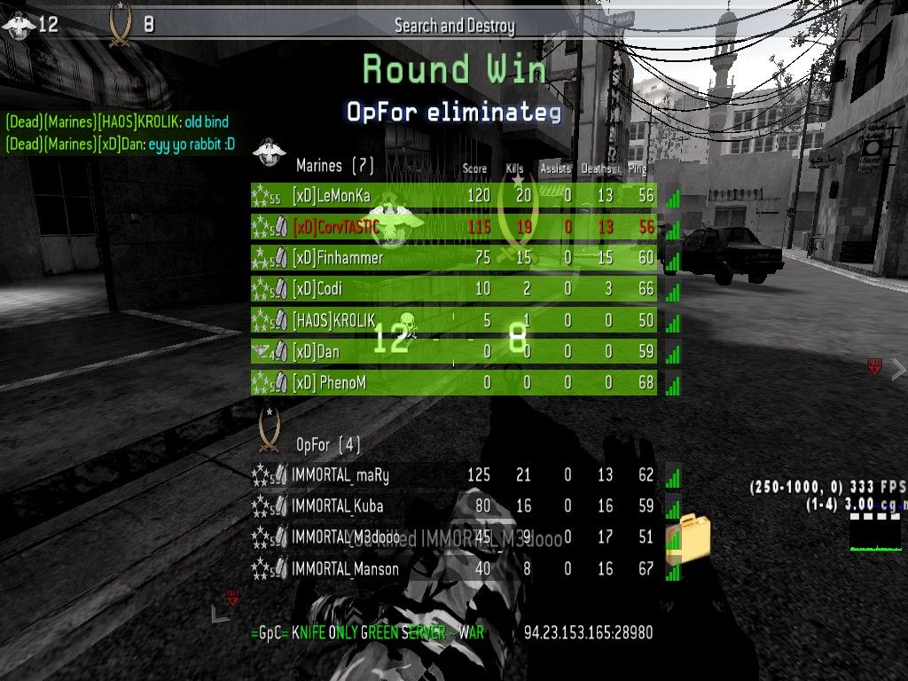 cod4 knife