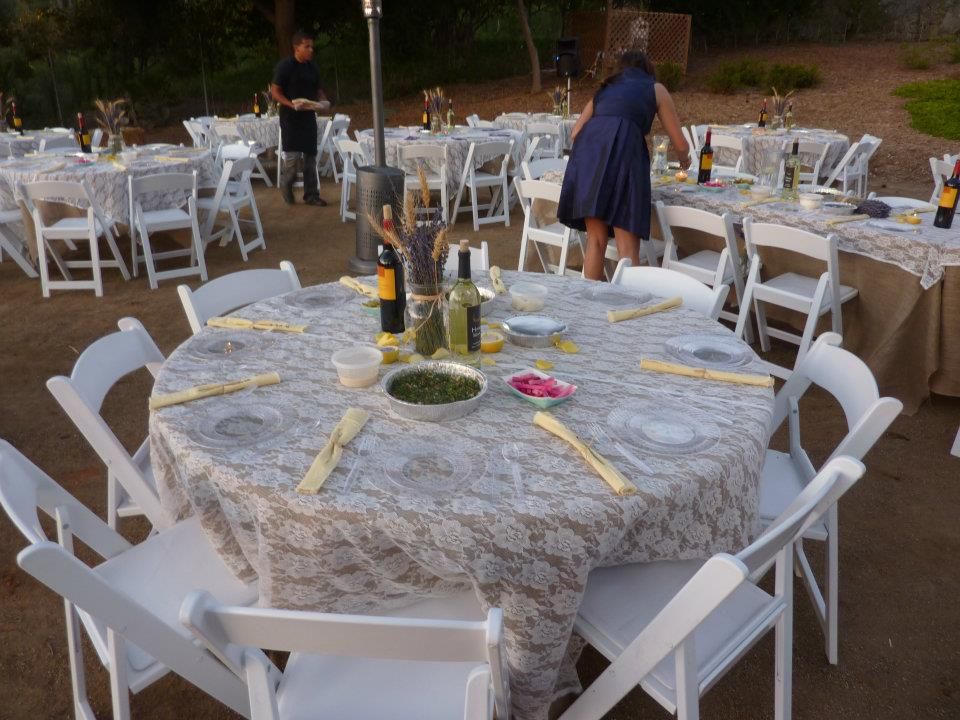 Beautiful lace and burlap tablecloths 20 of each wedding burlap lace 
