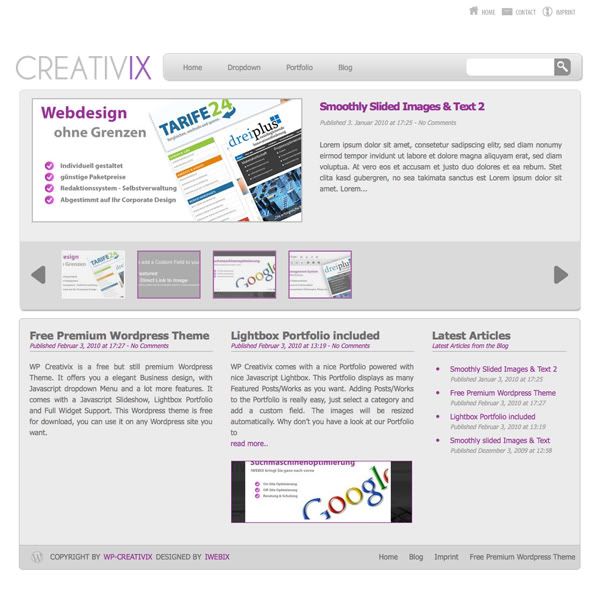 wordpress企业主题WP-Creativix