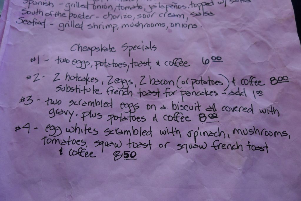 Written Menu