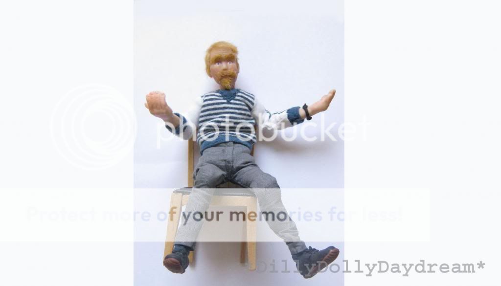 OOAK Miniature 1 12 Scale Handmade Mini Man Doll 6" Tall Dollhouse Art Doll