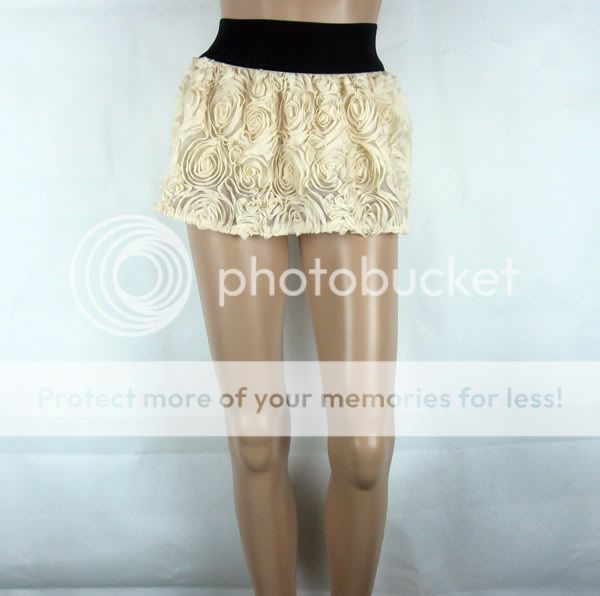 Latest New lovely Girl Lady Lace Rose Cake Flower Mini skirt T19